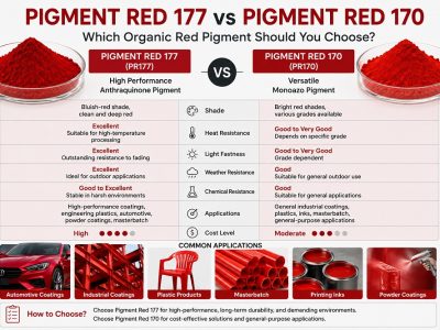 Pigmento Vermelho 177 vs. Pigmento Vermelho 170: Qual pigmento vermelho orgânico você deve escolher?